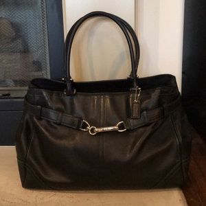 COACH Black Leather Tote Bag for Sale!
